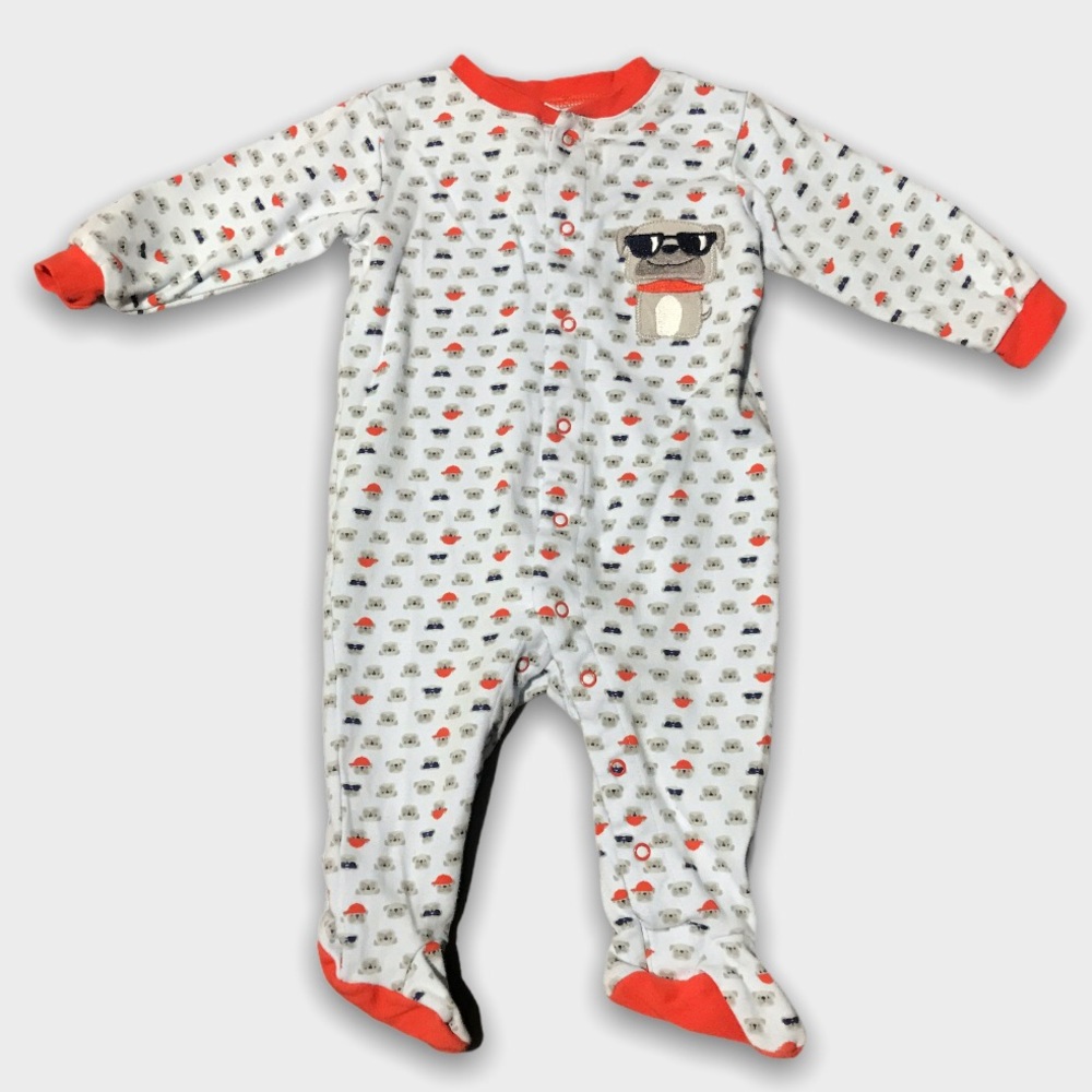 5 for $20 Light Blue Dog Print Cotton Sleeper